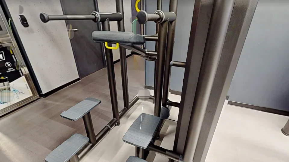 Illustration Fitness Park : Station assistée (tractions + dips)