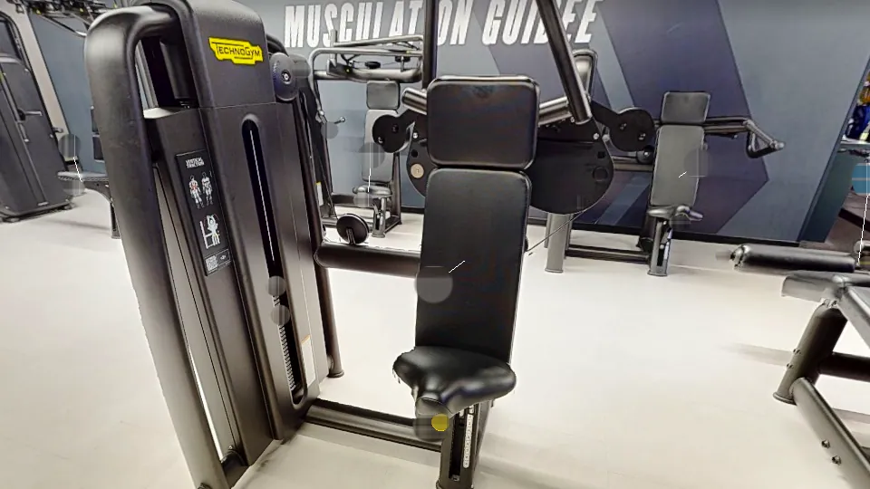 Illustration Fitness Park : Tirage vertical (Lat Pulldown)